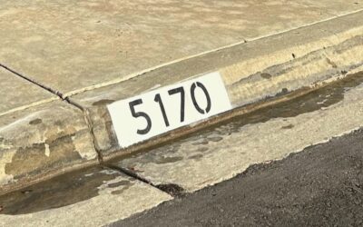 Curb Address Painting for Commercial Properties and Storefronts in Los Angeles